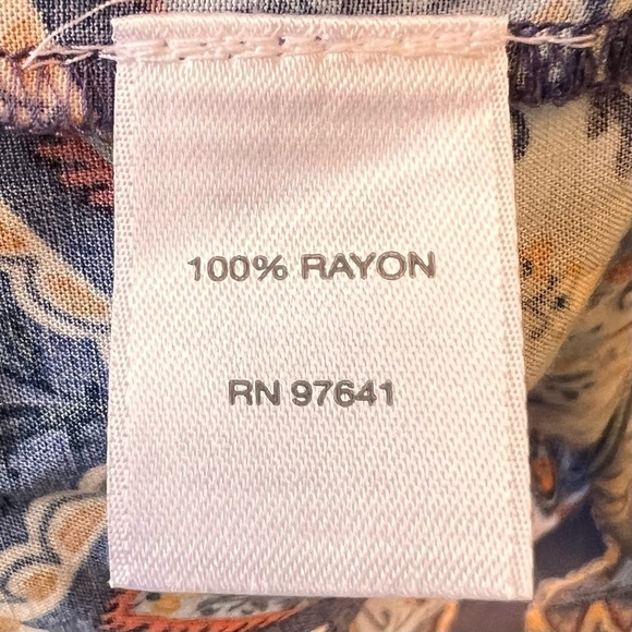 J. Jill Peasant Dress Boho Maxi Floral Sze 3X Sleeveless Blue Paisley Women Plus - Picture 6 of 7